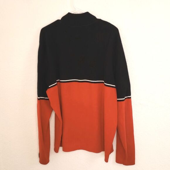 Eddie Bauer 1/4 Zip Sweater Red/Black size XL - Picture 4 of 4